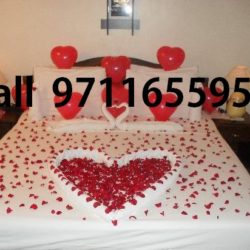 Heart Shaped Balloons room decoration 9711655952 , wedding night bed decoration , honey moon bed room decoration (6)