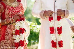 Red And White Rose Garland Varmala