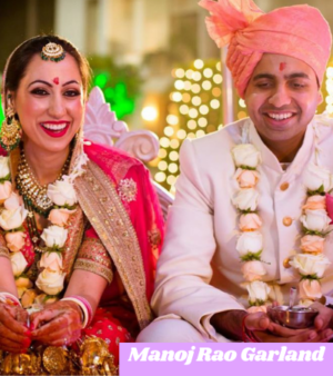 White n pink Rose Jaimala Garland