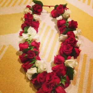 imported Red And White Rose Varmala