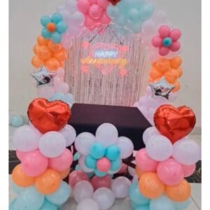 Multicolor Anniversary Balloon Decoration