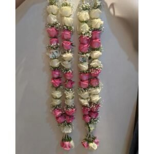 Pink and White Rose Jaimala