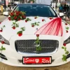 Wedding Car Decoration With Red Roses - Image 2