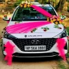 Wedding Car Decoration With Flowers - Image 2